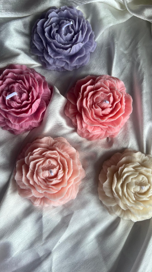 Peony Flower Candle, Rose Shaped Candle, Wedding Favour Decorative Candle, New Home Gift, Birthday Gift For Her, Mothers Day Gift