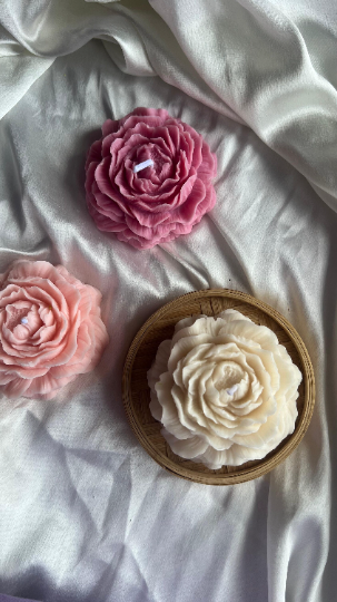 Peony Flower Candle, Rose Shaped Candle, Wedding Favour Decorative Candle, New Home Gift, Birthday Gift For Her, Mothers Day Gift
