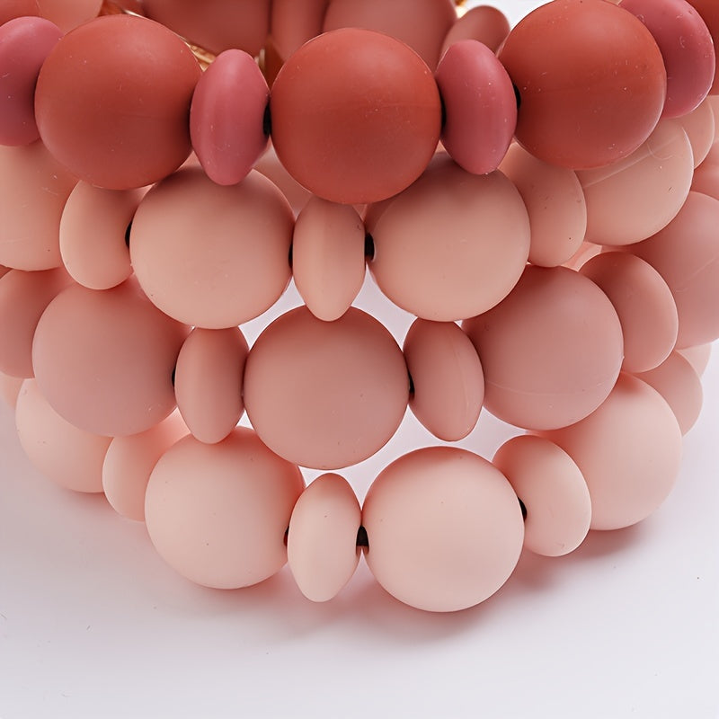 Hemasa  Silicone Beads Bracelet Key Ring for  Birthday Gift/Gift