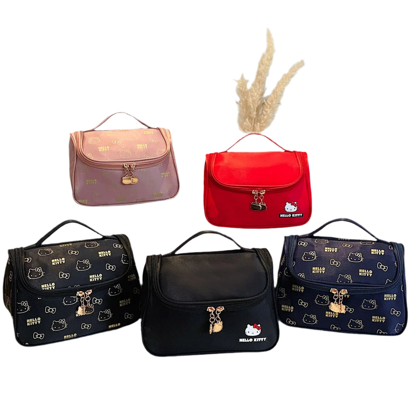 Hemasa Hello Kitty Makeup Bag  /Cosmetic Bags / Makeup Pouch Cute Travel Organizer Toiletry Box Make Up Cases