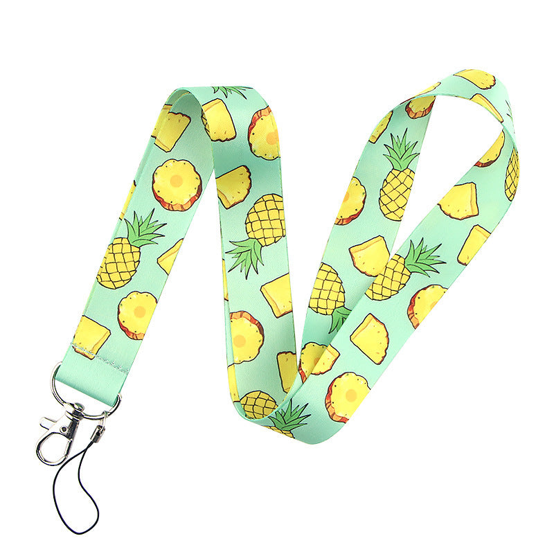 Mobile Phone Lanyard Cherry Avocado Watermelon Pineapple Kiwi Strawberry Grape Id Card Camera Strap Fruit Style