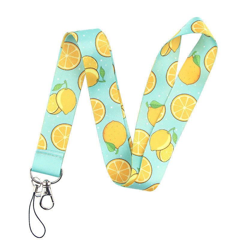 Mobile Phone Lanyard Cherry Avocado Watermelon Pineapple Kiwi Strawberry Grape Id Card Camera Strap Fruit Style