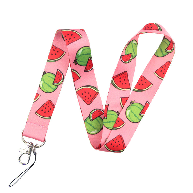 Mobile Phone Lanyard Cherry Avocado Watermelon Pineapple Kiwi Strawberry Grape Id Card Camera Strap Fruit Style
