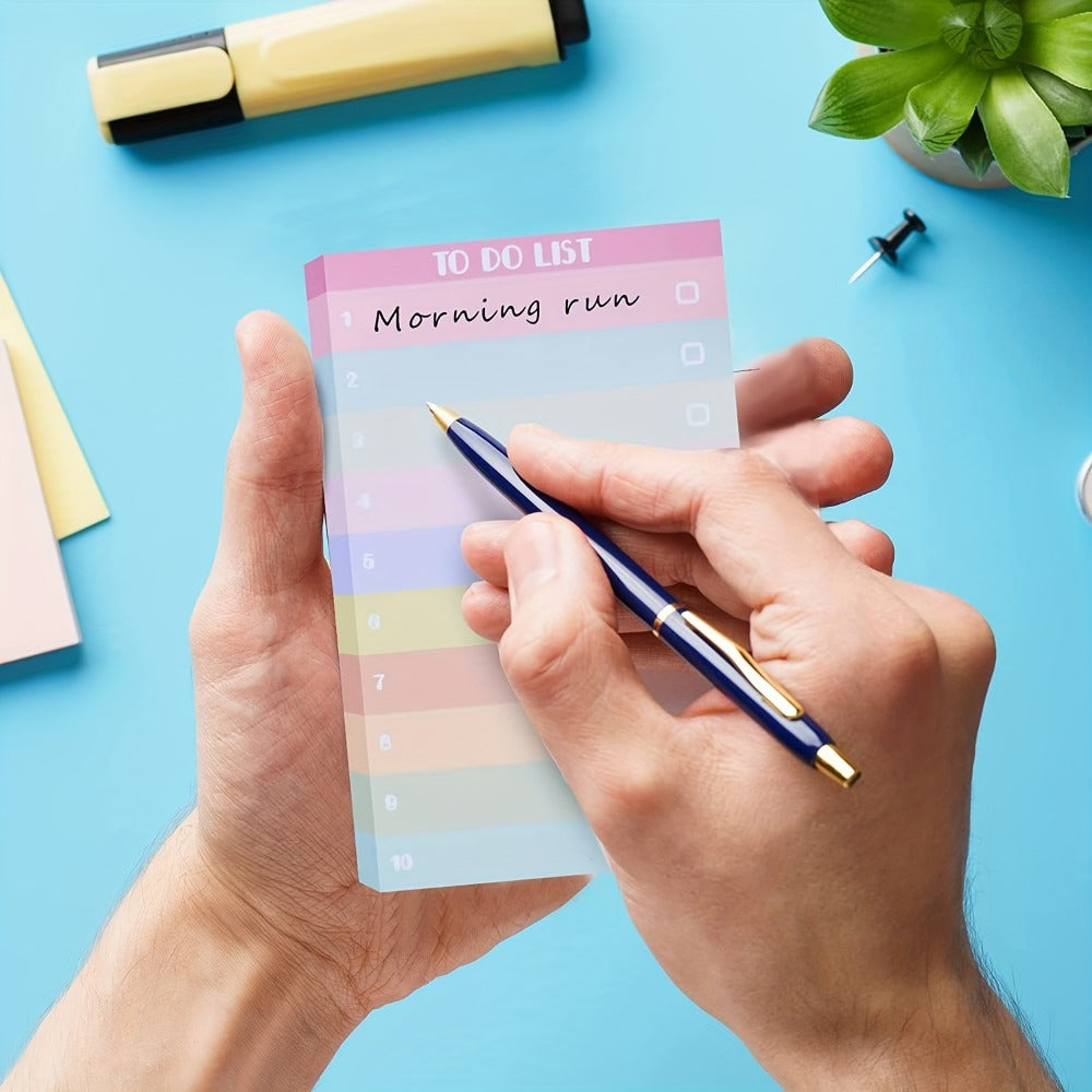 1pc/2pcs Color Notepad, 8.89X13.0 Cm Bright Color Line Non-Adhesive Sticky Notes, Color Block Note Pads, 30 Sheets/Pad