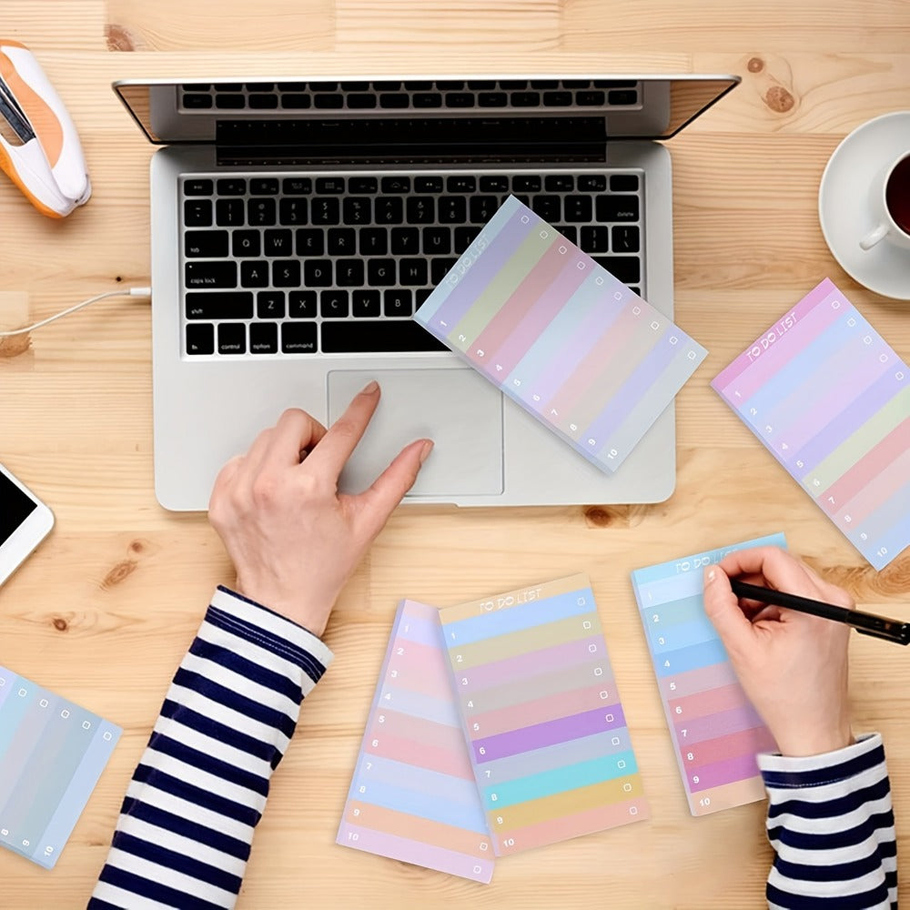 1pc/2pcs Color Notepad, 8.89X13.0 Cm Bright Color Line Non-Adhesive Sticky Notes, Color Block Note Pads, 30 Sheets/Pad
