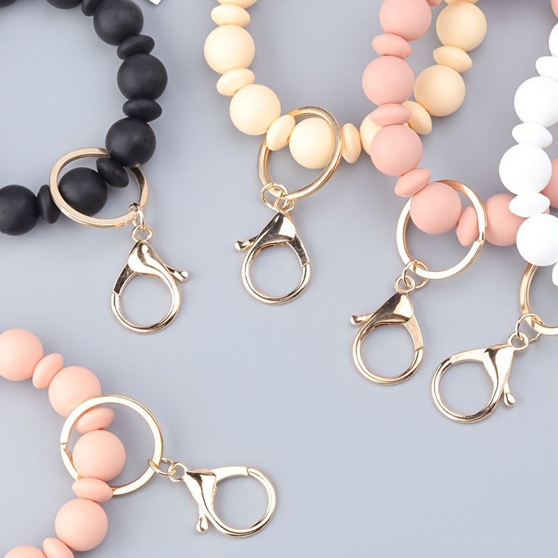 Hemasa  Silicone Beads Bracelet Key Ring for  Birthday Gift/Gift