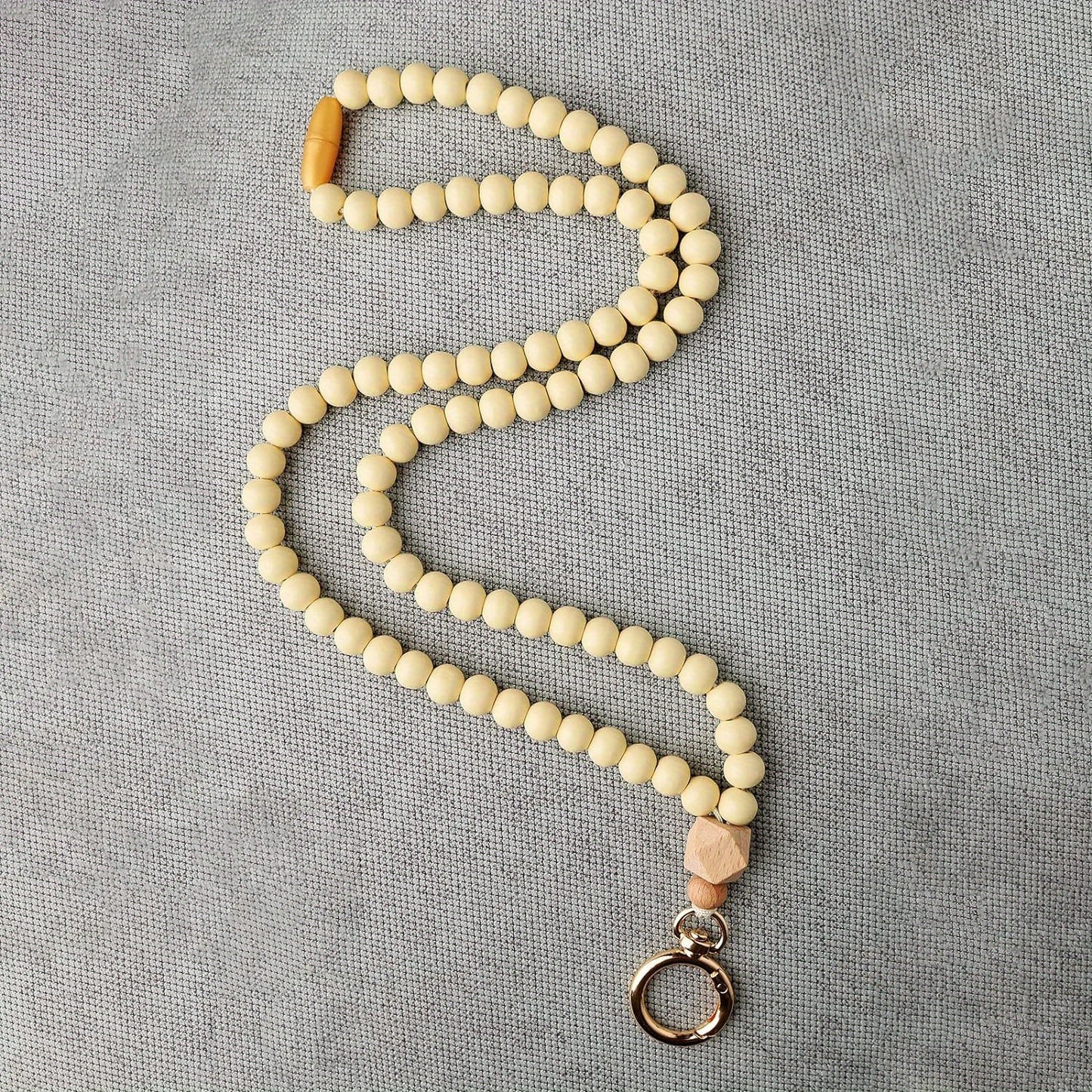 Chic Boho Wooden Bead Lanyard - Versatile Breakaway Necklace For Id Badges, Keys & More - Perfect For Teachers, Nurses & Travel Beaded Lanyards For Id Badges Cute Lanyards For Id Badges