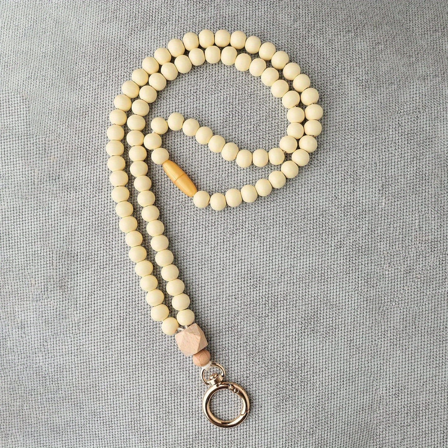 Chic Boho Wooden Bead Lanyard - Versatile Breakaway Necklace For Id Badges, Keys & More - Perfect For Teachers, Nurses & Travel Beaded Lanyards For Id Badges Cute Lanyards For Id Badges