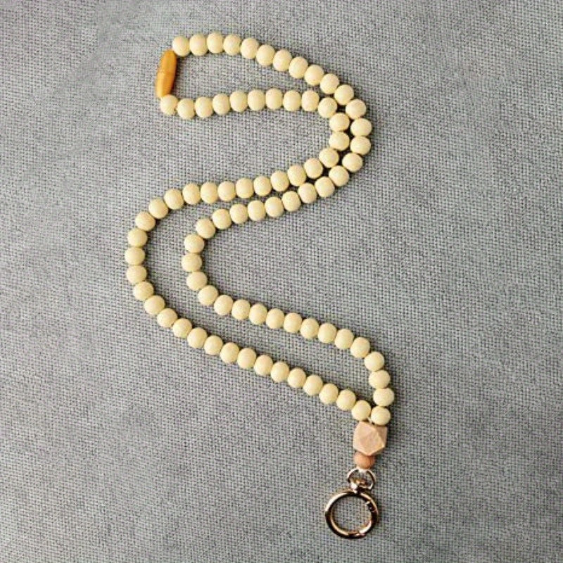 Chic Boho Wooden Bead Lanyard - Versatile Breakaway Necklace For Id Badges, Keys & More - Perfect For Teachers, Nurses & Travel Beaded Lanyards For Id Badges Cute Lanyards For Id Badges