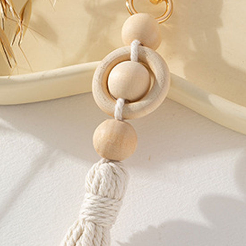 Heamsa  Handmade Wristlet Keychain - Vintage Braided Lanyard With Lobster Clasp