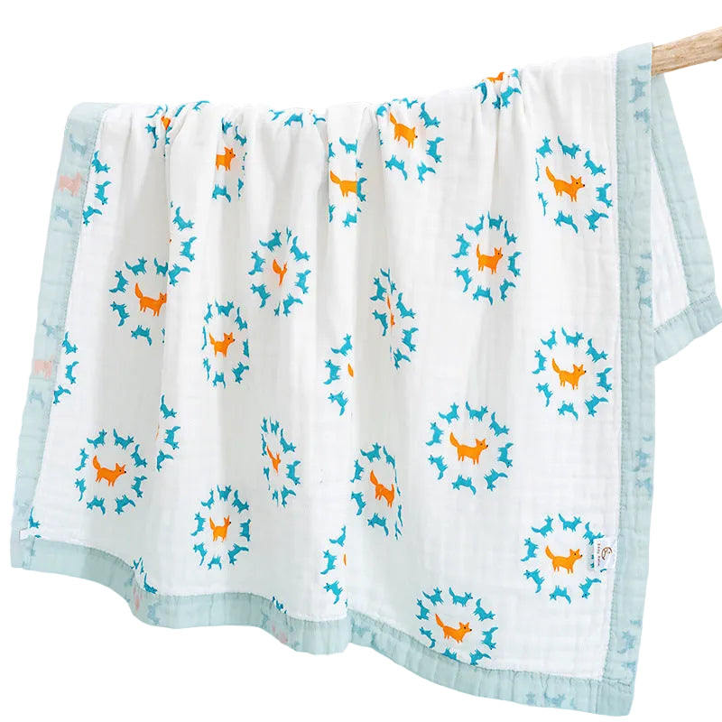 Baby Gauze Bath Cotton  Towel washed children summer cool quilt infant gauze blanket (120 * 150CM)