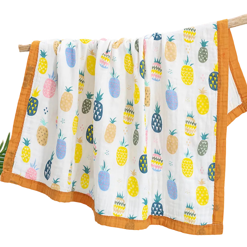 Baby Gauze Bath Cotton  Towel washed children summer cool quilt infant gauze blanket (120 * 150CM)