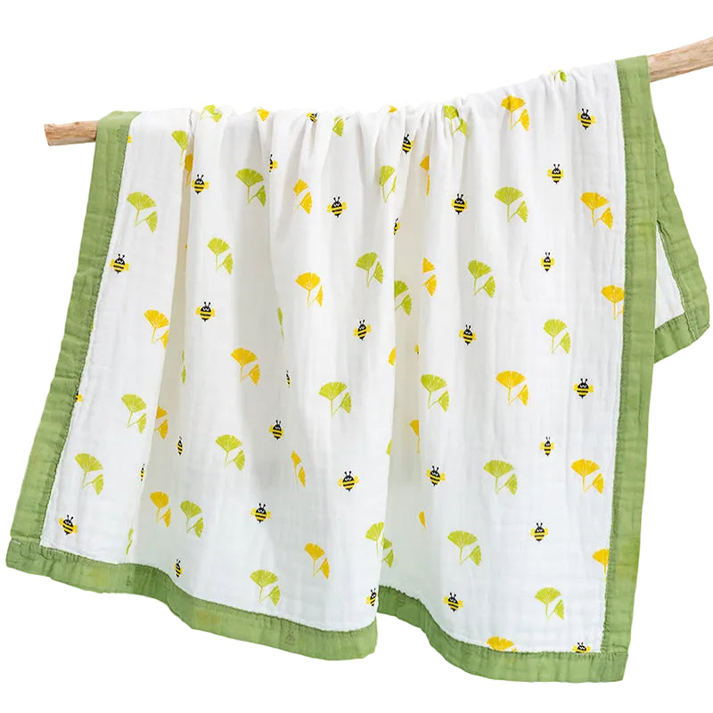 Baby Gauze Bath Cotton  Towel washed children summer cool quilt infant gauze blanket (120 * 150CM)