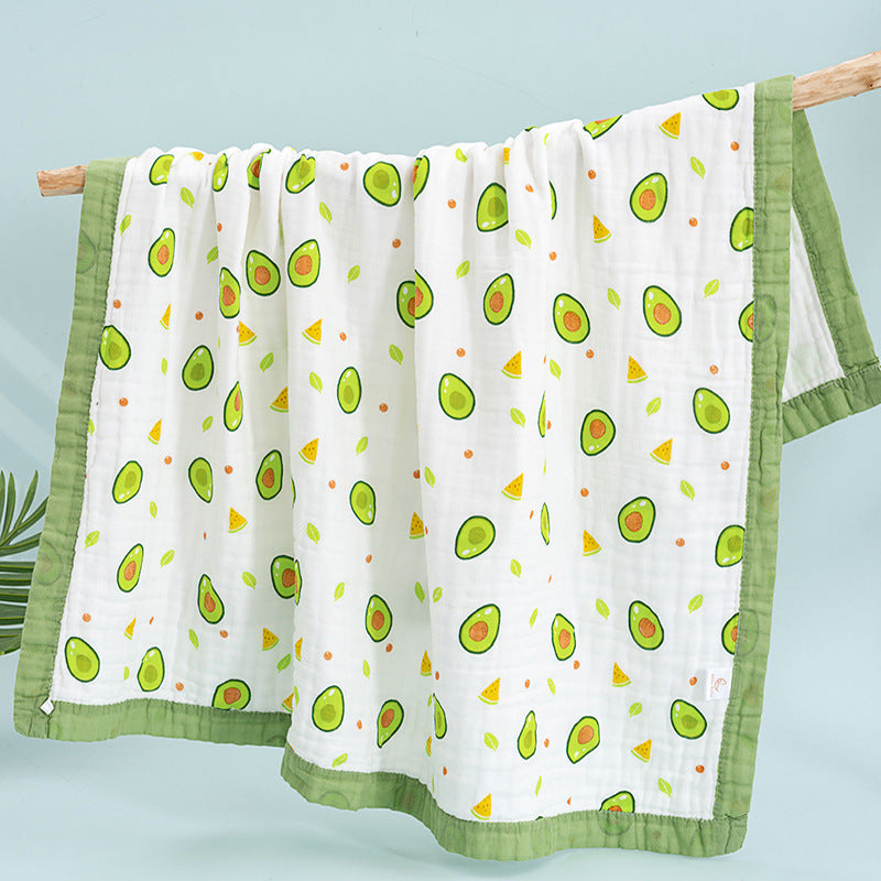 Baby Gauze Bath Cotton  Towel washed children summer cool quilt infant gauze blanket (120 * 150CM)