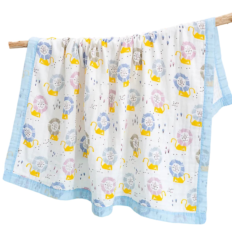 Baby Gauze Bath Cotton  Towel washed children summer cool quilt infant gauze blanket (120 * 150CM)