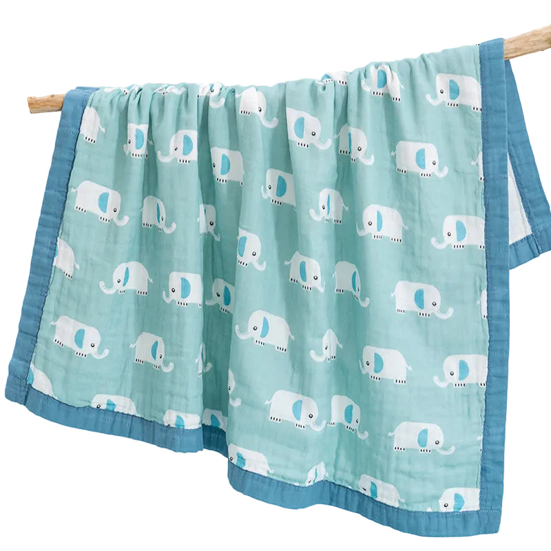 Baby Gauze Bath Cotton  Towel washed children summer cool quilt infant gauze blanket (120 * 150CM)