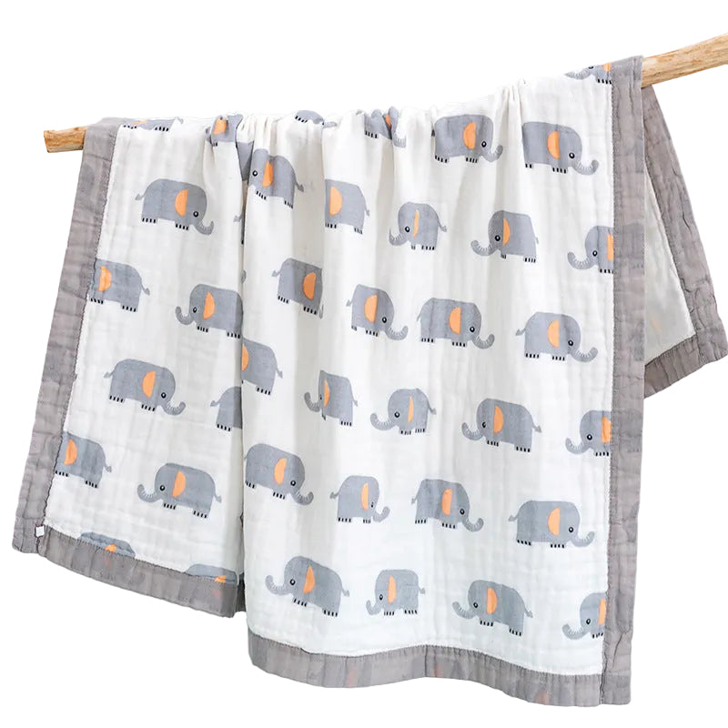 Baby Gauze Bath Cotton  Towel washed children summer cool quilt infant gauze blanket (120 * 150CM)