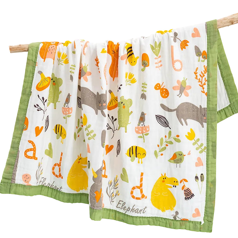 Baby Gauze Bath Cotton  Towel washed children summer cool quilt infant gauze blanket (120 * 150CM)