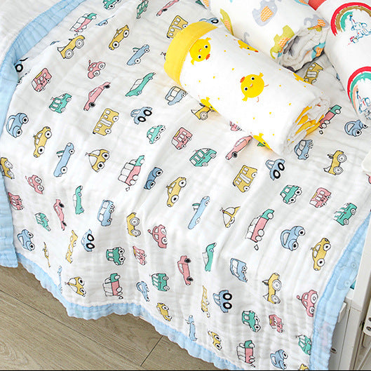 Baby Gauze Bath Cotton  Towel washed children summer cool quilt infant gauze blanket (120 * 150CM)