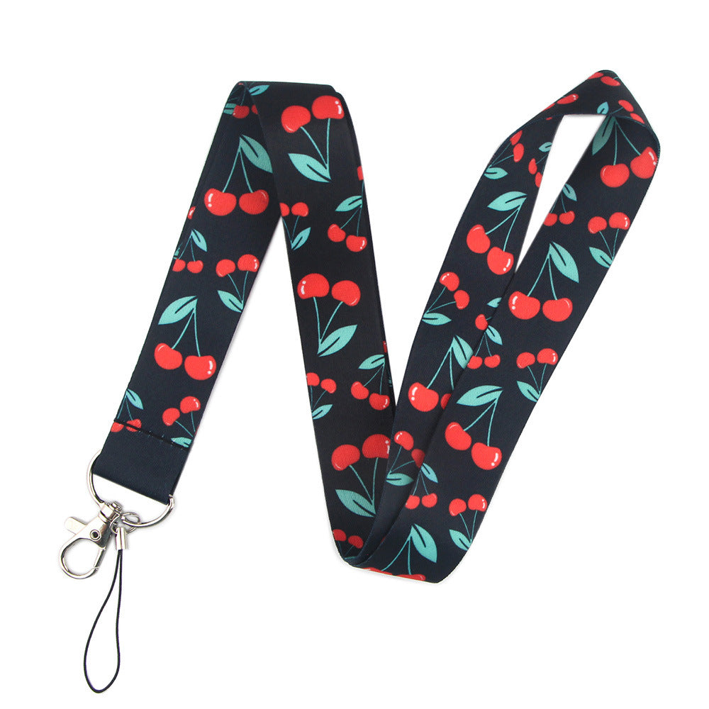 Mobile Phone Lanyard Cherry Avocado Watermelon Pineapple Kiwi Strawberry Grape Id Card Camera Strap Fruit Style
