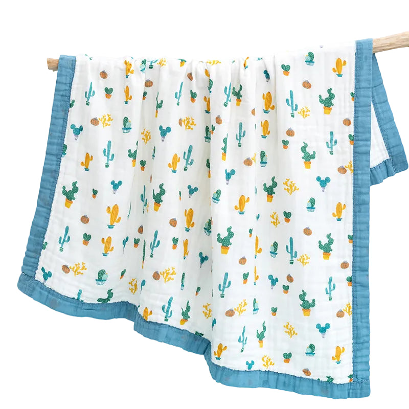 Baby Gauze Bath Cotton  Towel washed children summer cool quilt infant gauze blanket (120 * 150CM)