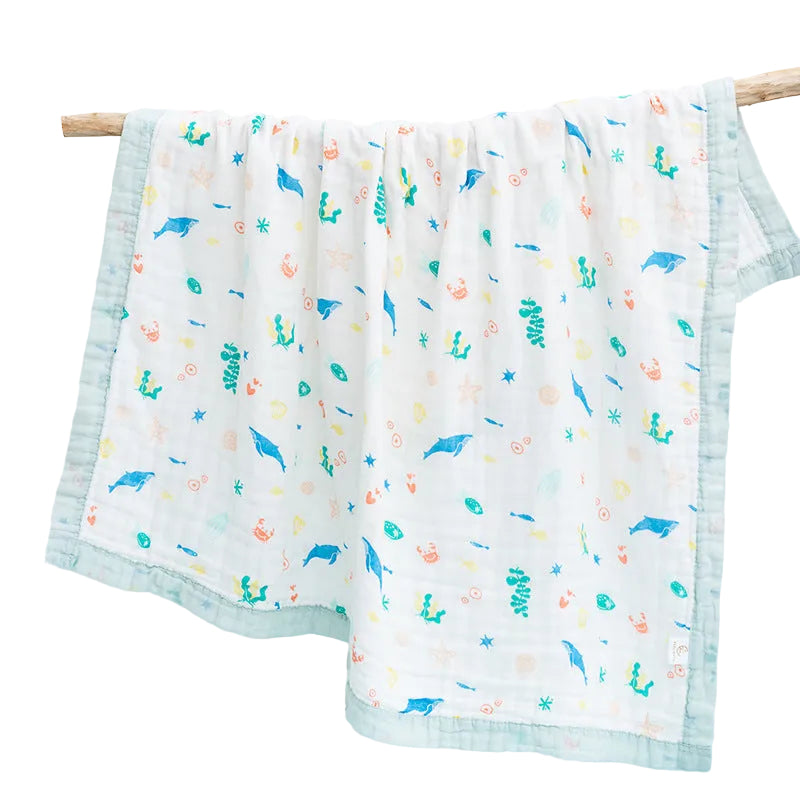 Baby Gauze Bath Cotton  Towel washed children summer cool quilt infant gauze blanket (120 * 150CM)