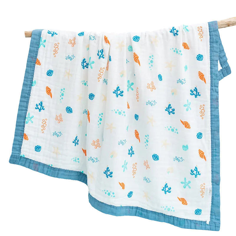 Baby Gauze Bath Cotton  Towel washed children summer cool quilt infant gauze blanket (120 * 150CM)
