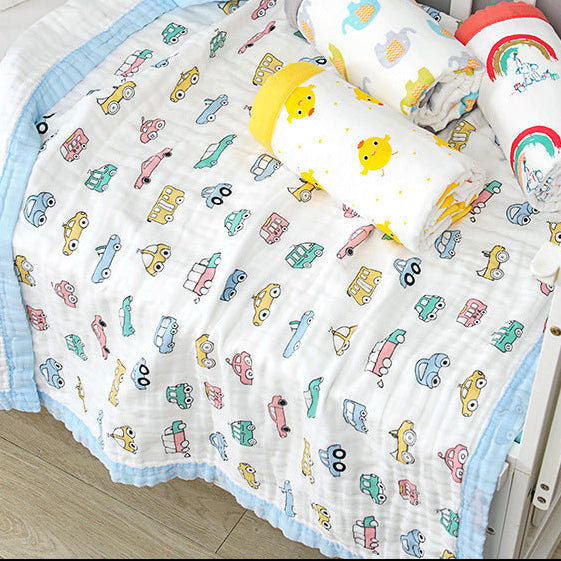 Baby Gauze Bath Cotton  Towel washed children summer cool quilt infant gauze blanket (120 * 150CM)