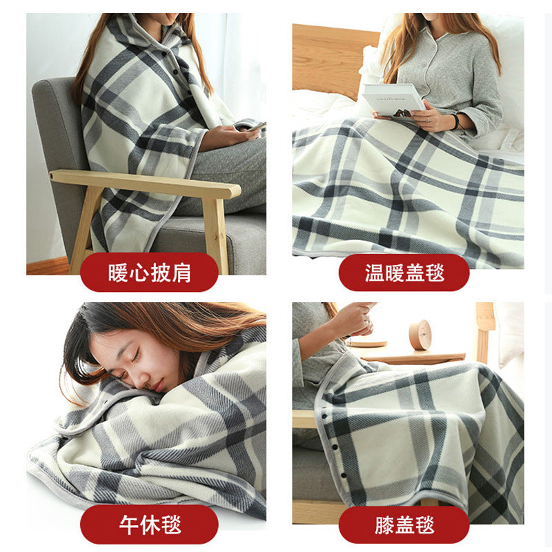 Shawl Blanket for Nap and Leg Covering, Comfortable Office Cape, Thickened Sofa Blanket
