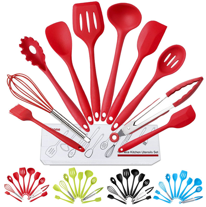 Non-Stick Silicone Kitchenware 10 Piece Set Kitchen Tools  Baking Utensils