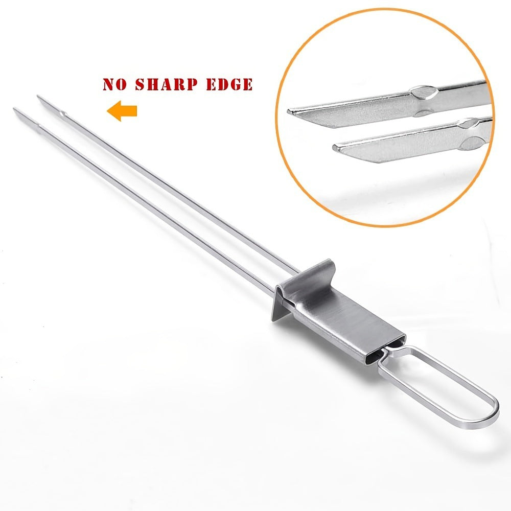 Barbecue Fork Stainless Steel Barbecue Sign BBQ Barbecue Fork Outdoor Portable Barbecue Fork Grilled Skewers