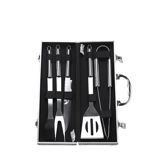 Amazon barbecue tools 26 pieces suit bbq Stainless Steel Grill outdoor supplies barbecue fork oven grill net