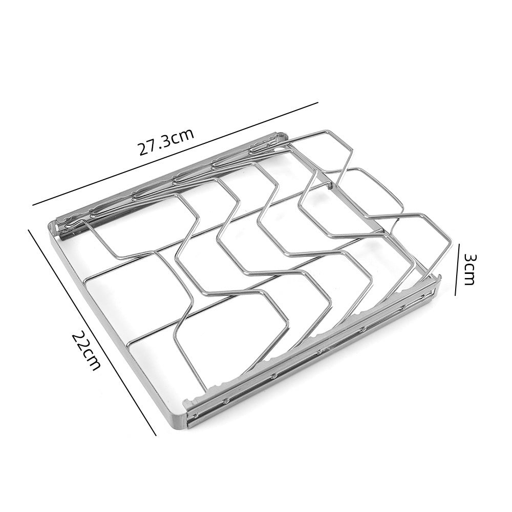 Amazon Explosive Portable Stainless Steel Barbecue Tools Steak Shelf Outdoor Courtyard Folding Barbecue Rack