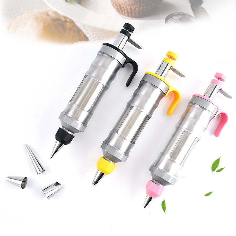 Amazon popular cream decorating gun hand pressure cookie biscuit gun decorating suit DIY baking tools cream gun