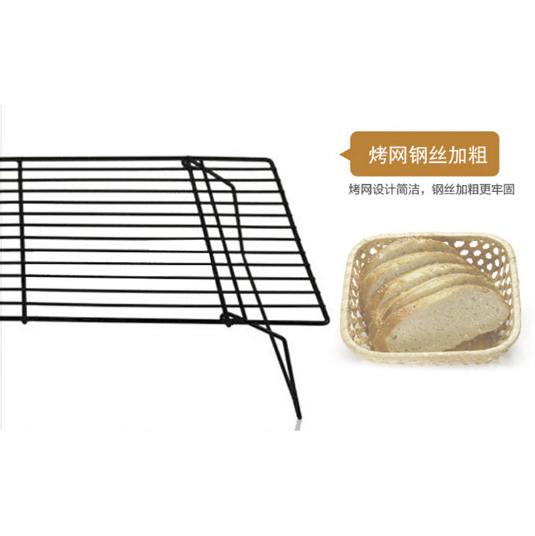 Color Boxed Three-Layer Baking Cooling Rack Bread Cooling Rack Cake Rack Baking Tools Black Non-stick Cooling Rack