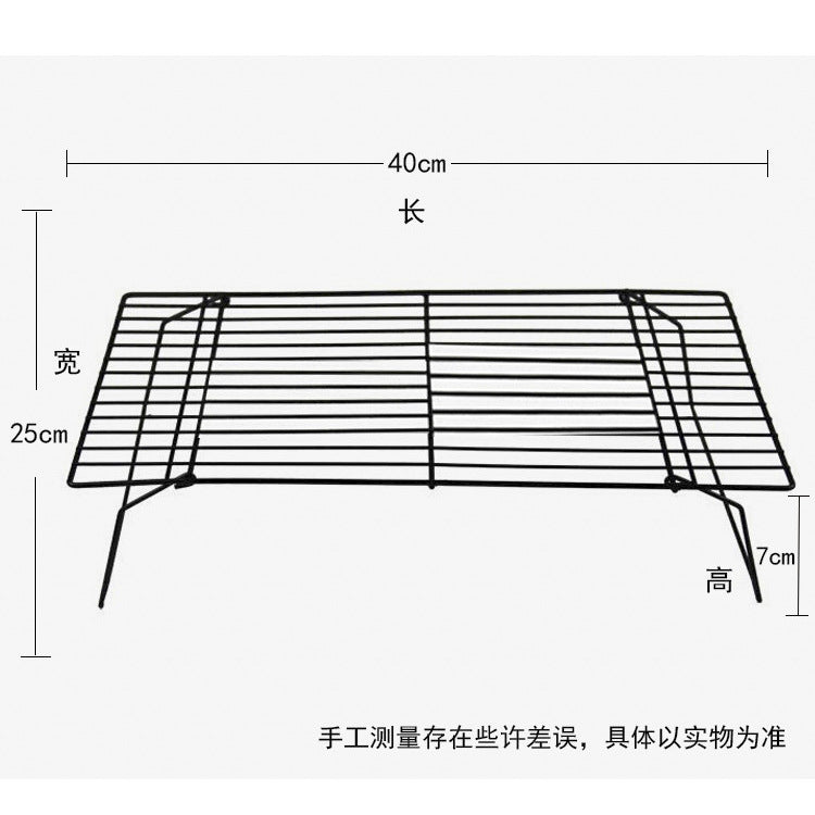 Color Boxed Three-Layer Baking Cooling Rack Bread Cooling Rack Cake Rack Baking Tools Black Non-stick Cooling Rack