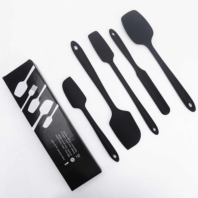 Silicone cream spatula 5 pieces suit silicone spatula integrated cake cream spatula multifunctional baking tool
