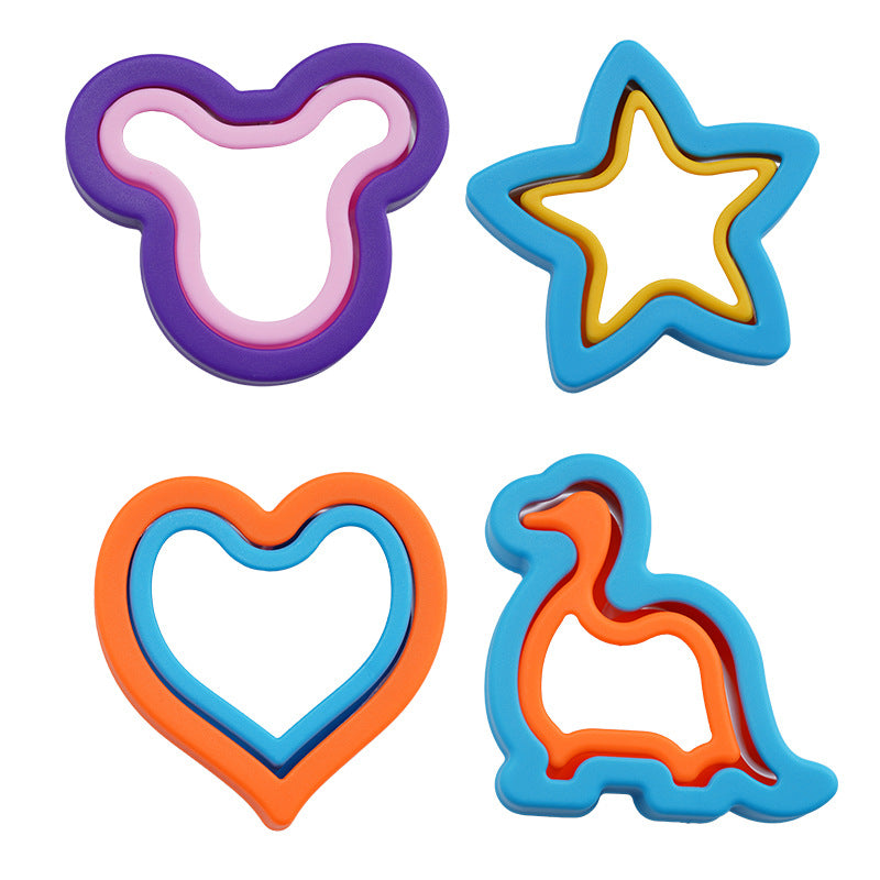 Stainless steel cartoon sandwich mold toast cutting mold dinosaur sandwich bread edge pressing biscuit mold