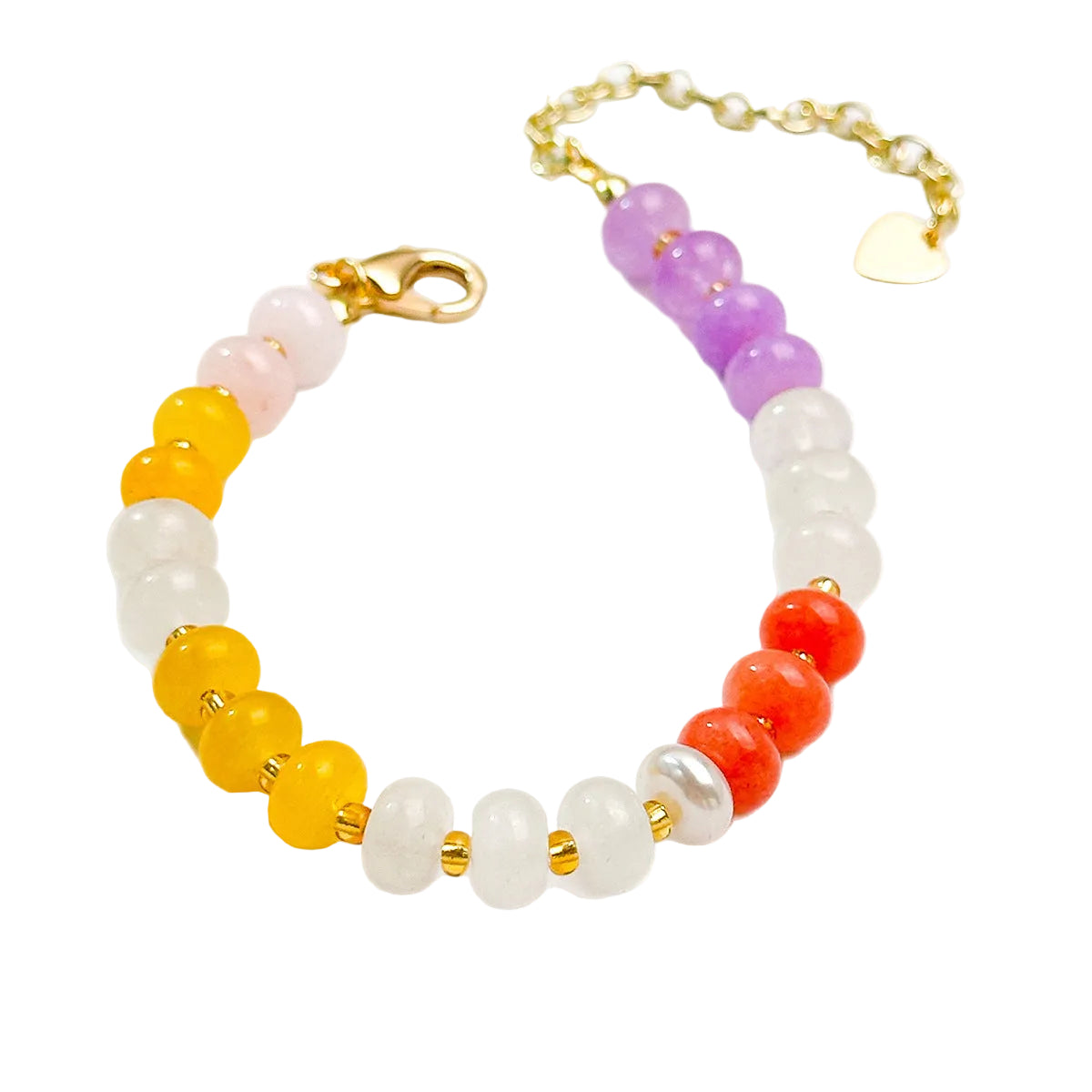 Colorful Natural Stone Beaded Bracelet/Niche Ins-Style Stackable Jewelry, Candy-Colored Versatile Friendship Bracelet
