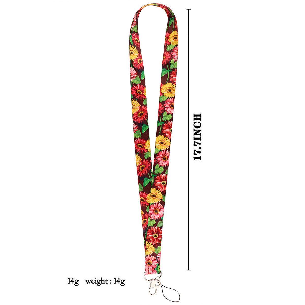 Set of 3 Pcs Sunflower Daisy Mobile Phone Lanyards /Camera Tag Hanging Neck Key Chain Campus Bus Anti-Lost Id Wristband