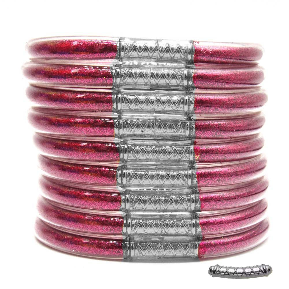 Cross-Border Hot-Selling 9-Layer Pvc Silicone Tube Gold Powder Bracelet Jelly Bangles Women's Bracelet Mixed Batch