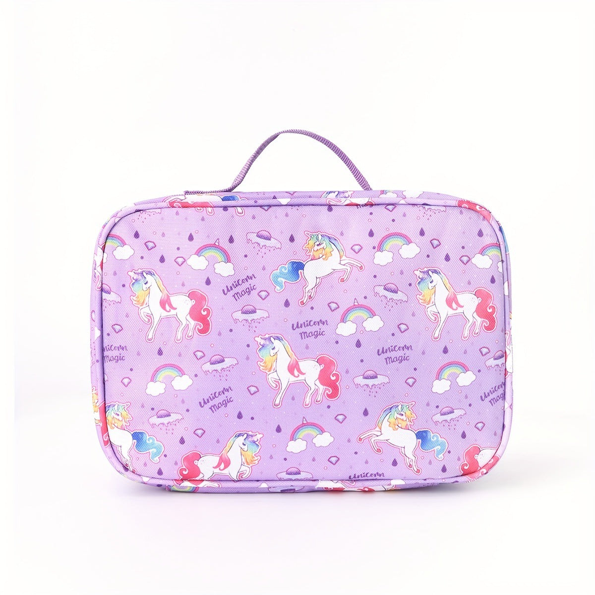 Cartoon Unicorn Shoulder Lunch Bag Children's Portable Lunch Bag Student Ice Bag Outdoor Picnic Insulation Bag