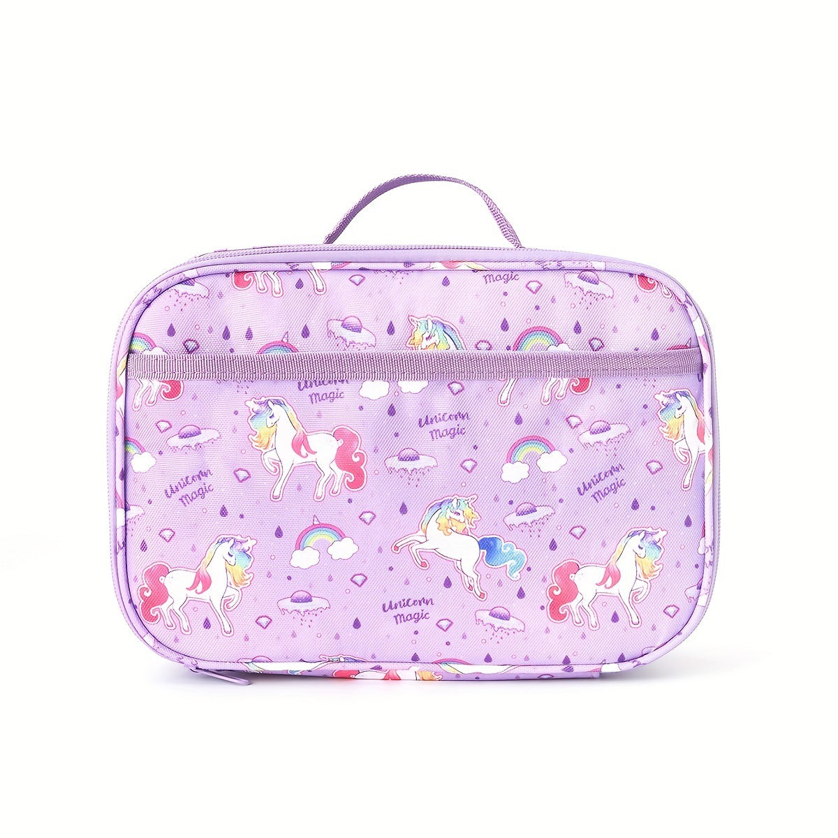Cartoon Unicorn Shoulder Lunch Bag Children's Portable Lunch Bag Student Ice Bag Outdoor Picnic Insulation Bag