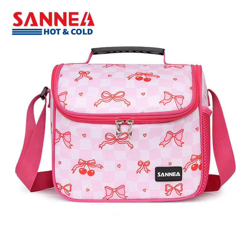 Sanne New Model Children's 8L Insulated Bag Student Lunch Box Bag Cross-Border Oxford Cloth Ice Pack in Stock