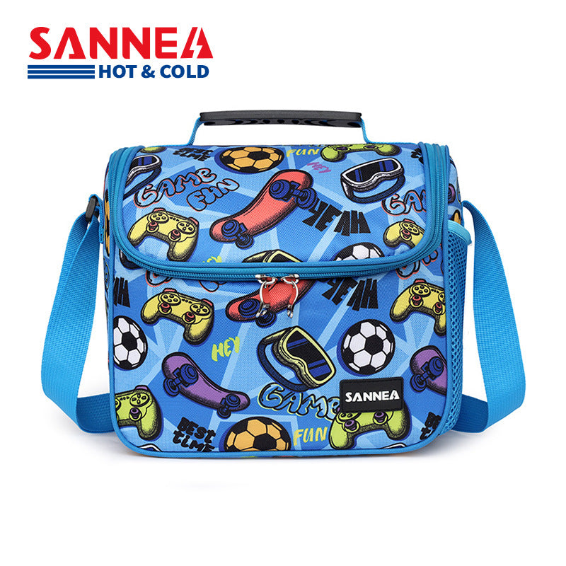 Sanne New Model Children's 8L Insulated Bag Student Lunch Box Bag Cross-Border Oxford Cloth Ice Pack in Stock