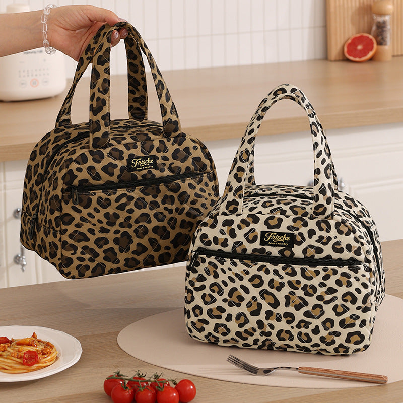 Runhui's New Quilted Semi-Circular Portable Lunch Bag, Student Lunch Box Bag, Lunch Bag for Office Workers, Outdoor Insulated Bag