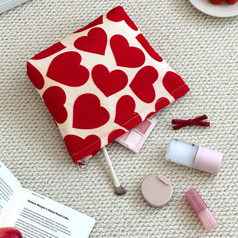 High-Value Aesthetic Handheld Makeup Bag, Large Capacity Cosmetic Storage Bag, Drawstring Closure Bag