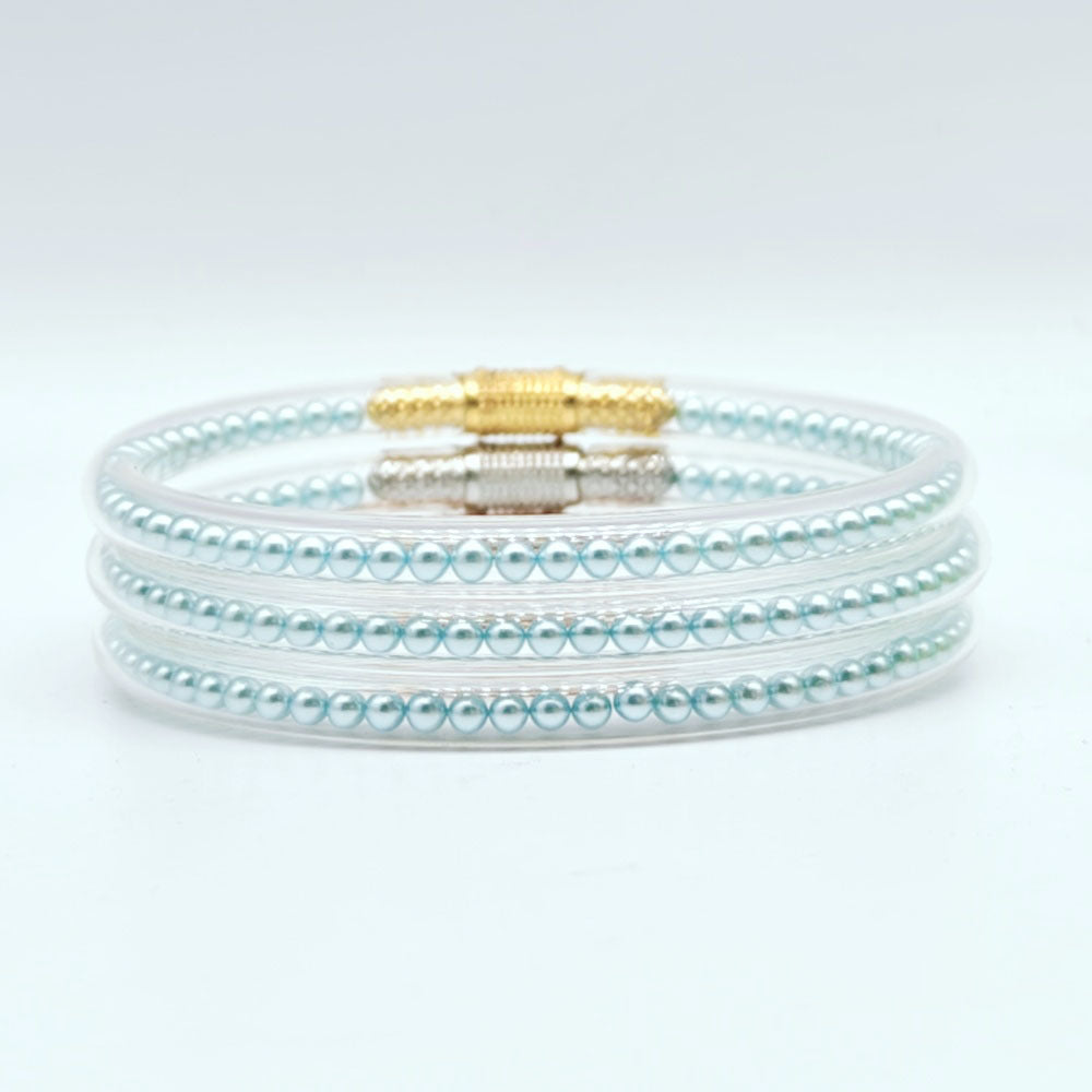 Alloy Rhinestone Plastic Silicone Tube Six-Pointed Star Pearl Bracelet Jelly Bangles Bracelet