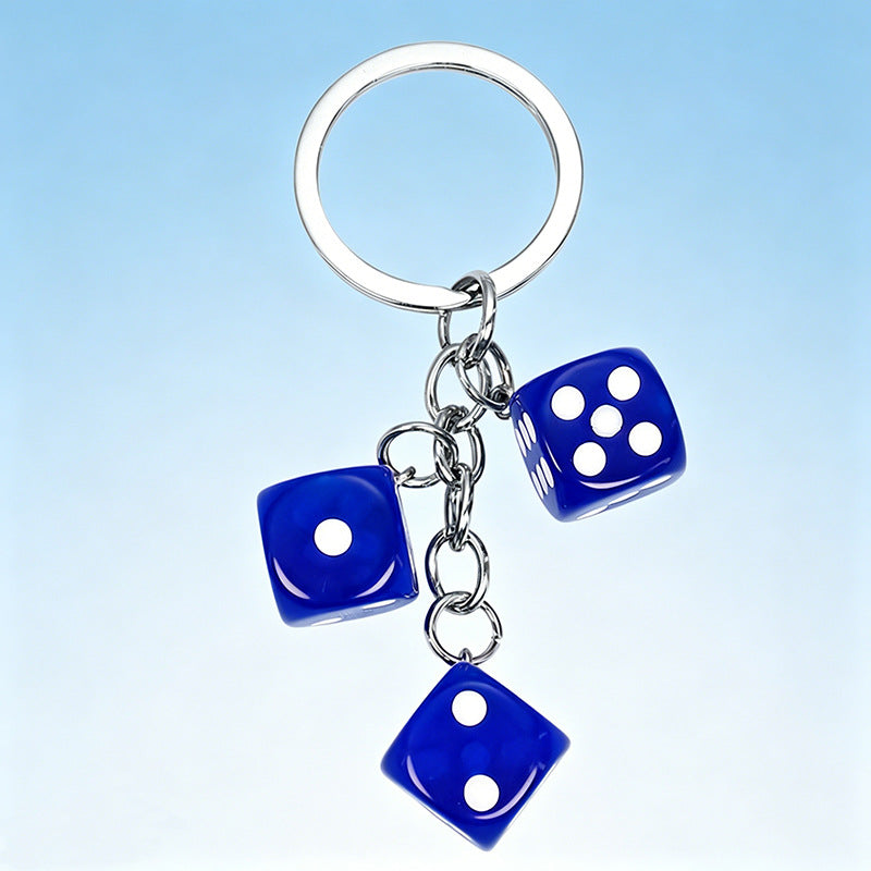 Hot-Selling Creative Plastic Dice-Shaped Keychain Pendant Bag Pants Pen Accessory Decoration DIY Parts