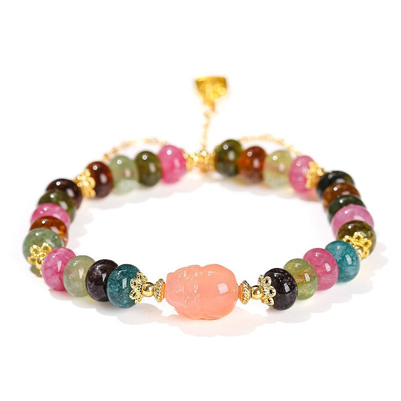 Jingdong Jewelry Natural Crystal Bracelet Jade New Chinese Style Fresh Tassel Bracelet for Girls and Best Friends Agate Bracelet